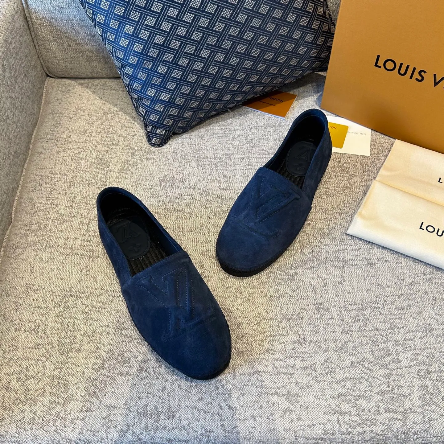 [L Family] Top P: 720💰-Size: 39-44 (customized at 38.45.46) L Family Freesstyle Men's Fisherman Shoes. 2026 Overseas🎆🎆[Spring and Summer New Style: Lv Fisherman Shoes] Material: calf suede, cowhide𥚃, rubber injection process, hemp rope with rubber outsole.